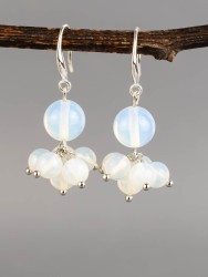 Серьги из лунного камня "Гармония" 03-1622