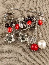 Брошь-булавка из граната "Флорентина" бшс-5154