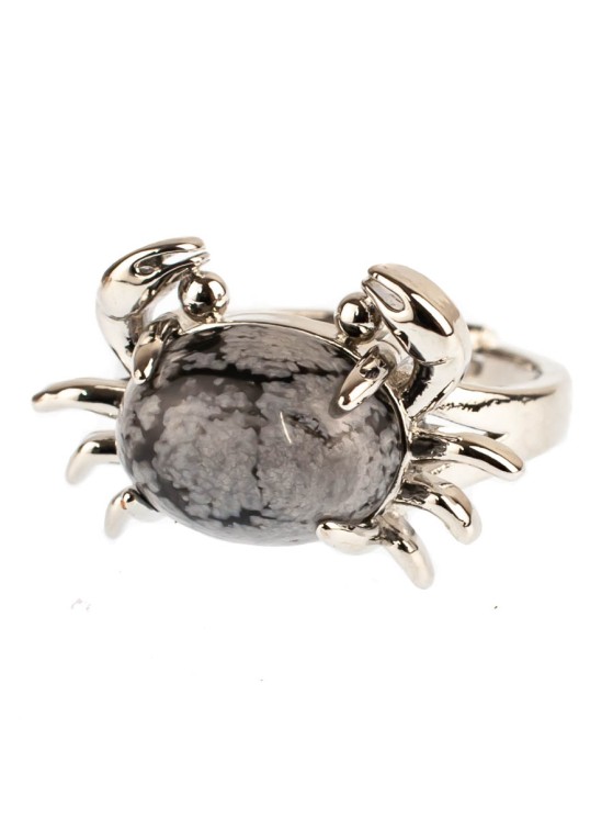 Кольцо из обсидиана "Мечта" 04-388