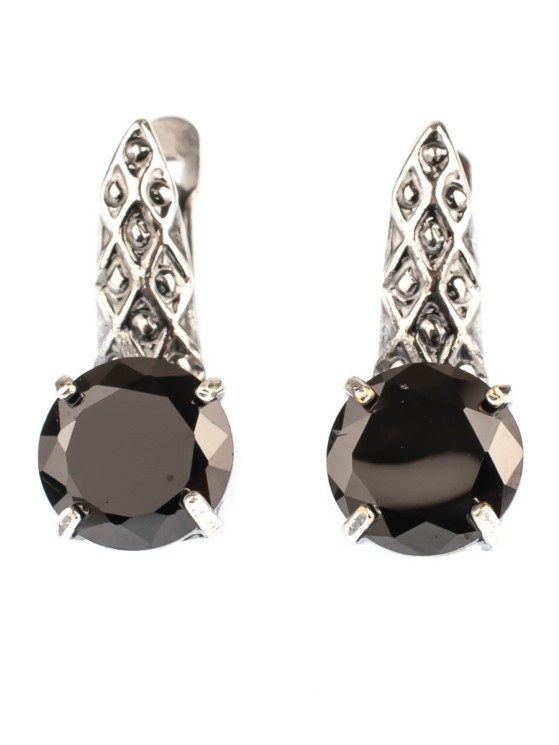 Серьги из фианита "Ландыш" сг-029-ФНЧ