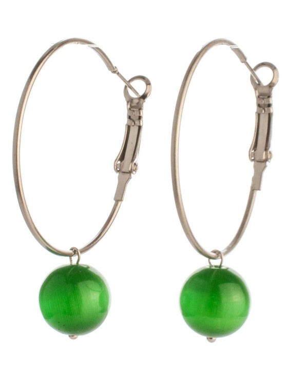 Серьги из кошачьего глаза "Самба 2" с8605