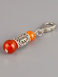 Брелок "Руна Феху" с сердоликом БРК-933