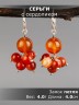 Серьги из сердолика "Гармония" 03-1623