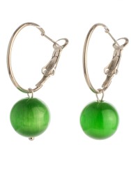 Серьги из кошачьего глаза "Самба 2" с8606