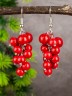 Серьги из им. коралла "Соцветие" 03-1576