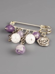 Брошь-булавка из аметиста "Флорентина" бшс-5156