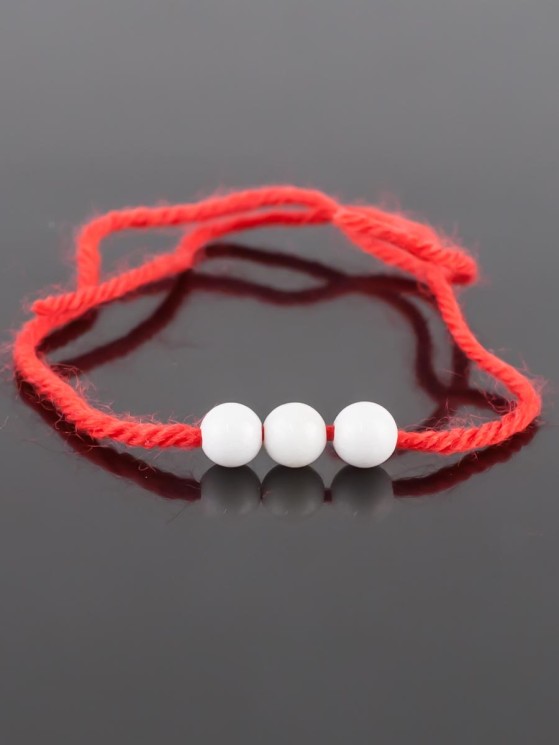 Браслет-оберег "Красная нить" кахолонг бп10903