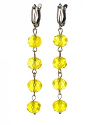 Серьги из хрусталя "Ручеёк" с9864