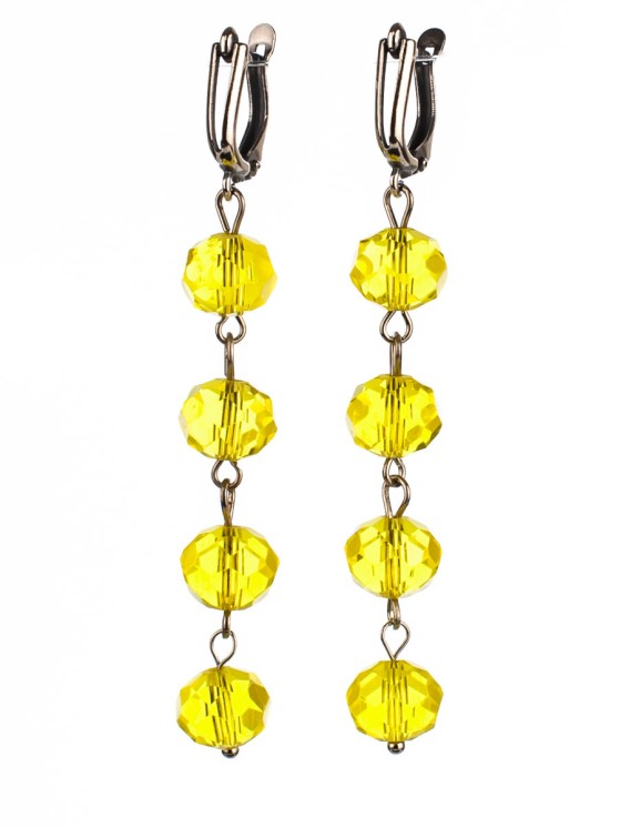 Серьги из хрусталя "Ручеёк" с9864