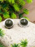 Серьги из змеевика "Рондо" сг-983-ЗМ