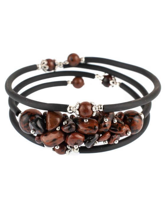 Браслет из обсидиана "Мелодия" 02-1020