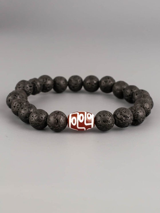 Браслет из лавы "Дзи 9 Глаз" бп12581