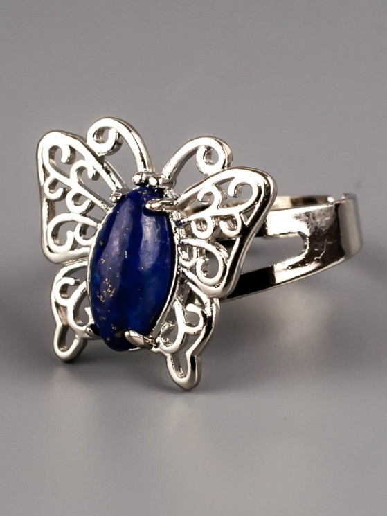 Кольцо из лазурита "Бабочка" 04-856