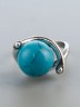 Кольцо из им. бирюзы "Объятие" кг-099-БРГ