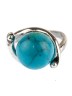 Кольцо из им. бирюзы "Объятие" кг-099-БРГ