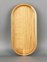 Тарелка из дерева дуб 12х25 см 54-174