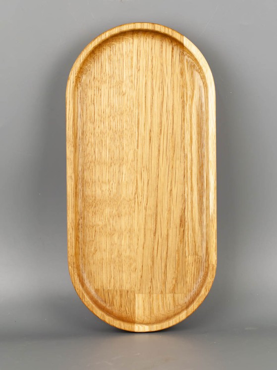 Тарелка из дерева дуб 12х25 см 54-174