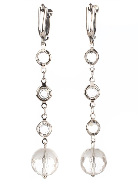 Серьги из горного хрусталя "Дива" 03-354