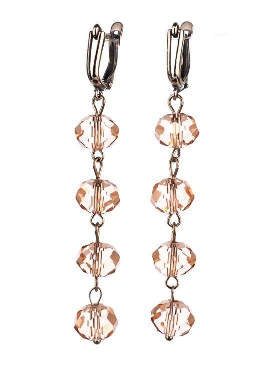 Серьги из хрусталя "Ручеёк" с9866