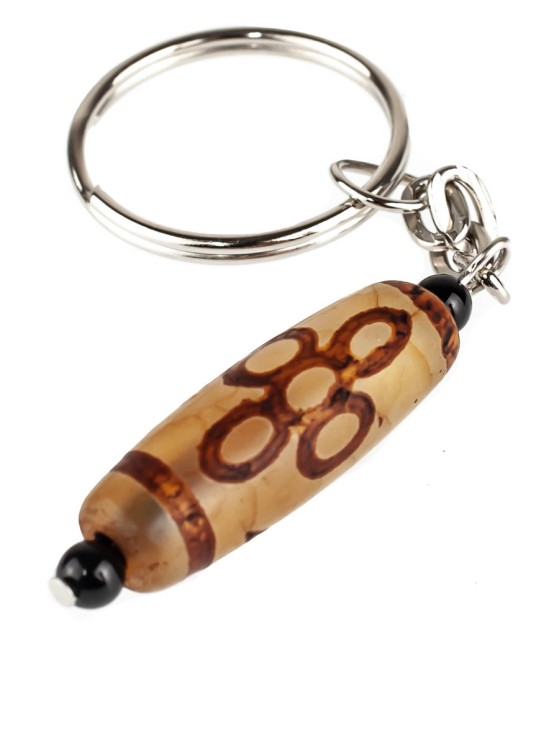 Брелок из агата "Дзи 5 Глаз с Молнией" БРК-897