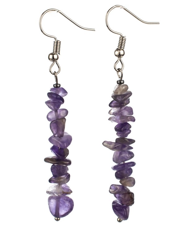 Серьги из аметиста "Забава" 03-1429
