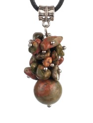 Кулон из унакита "Мелодия" 01-732