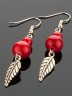 Серьги из имитации коралла "Сантия" с8807