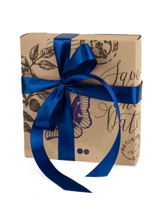 Набор для упаковки подарка - подарочная коробка 12х12х3,5 см 3 шт. УП-293