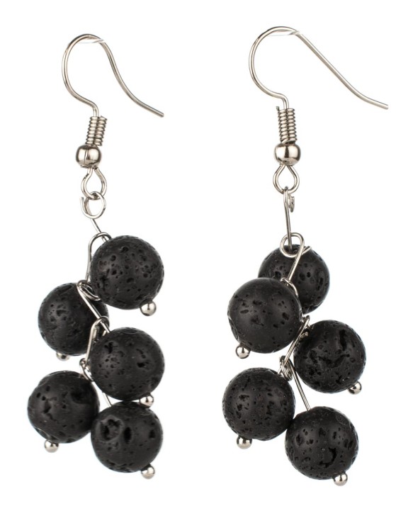 Серьги из лавы "Ёлочка" с9210