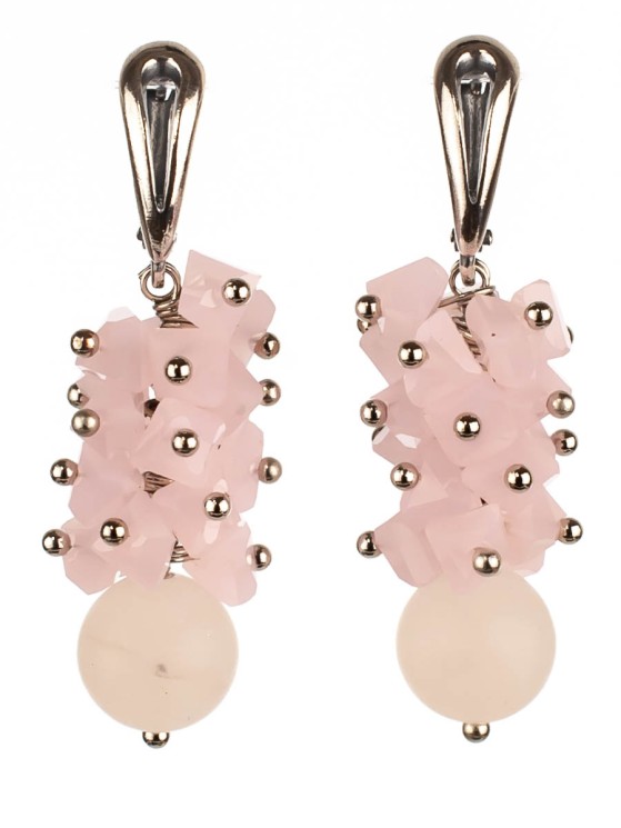 Серьги из алмазного стекла "Мелодия" 03-1196