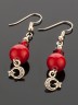 Серьги из имитации коралла "Сантия" с8808