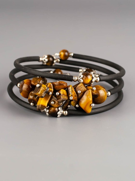 Браслет из тигрового глаза "Мелодия" 02-1078