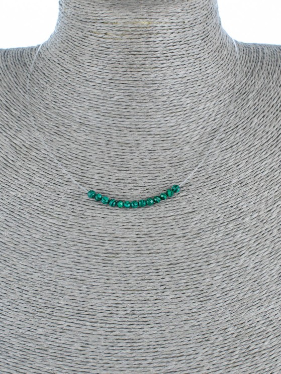 Колье с им. малахита "Нежность" 01-504