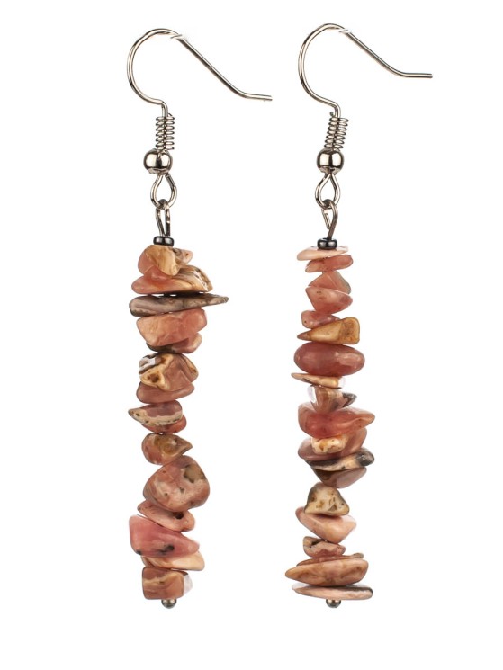 Серьги из родохрозита "Забава" 03-1432