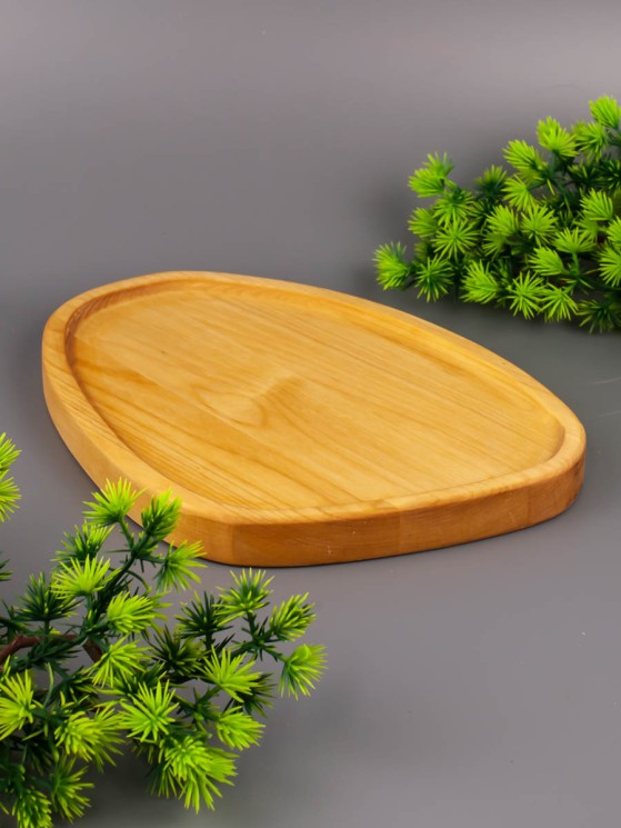 Тарелка деревянная береза 18-24 см 54-044