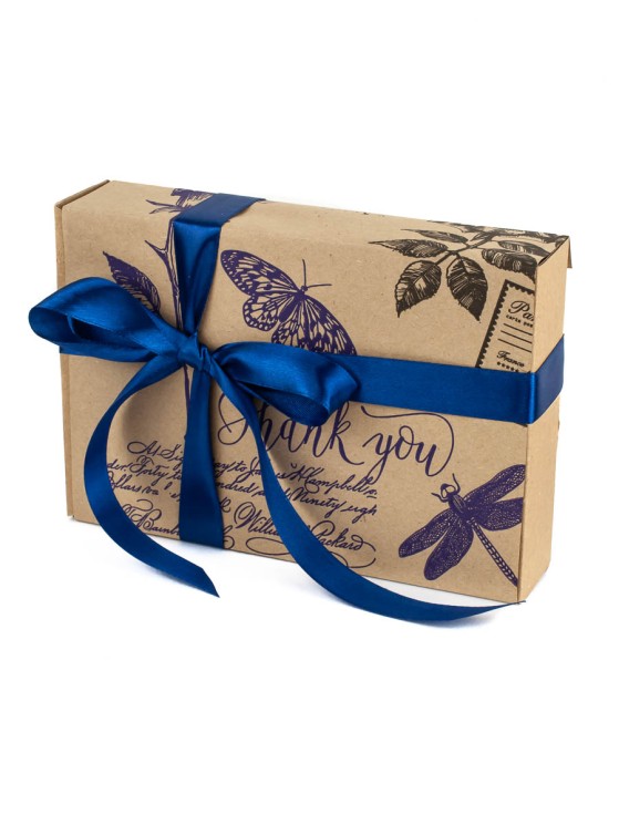 Набор для упаковки подарка - подарочная коробка 13х18,5х4 см 1 шт. УП-295