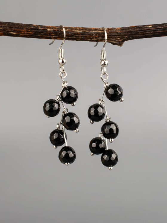 Серьги из агат "Ёлочка" с9212