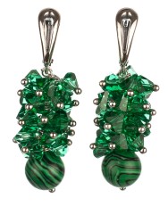 Серьги из алмазного стекла "Мелодия" 03-1197