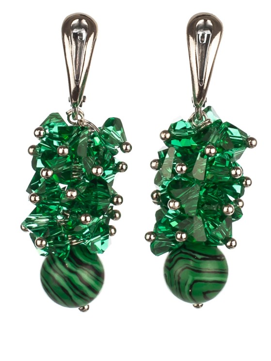 Серьги из алмазного стекла "Мелодия" 03-1197