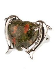 Кольцо из унакита "Вдохновение" 04-528