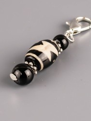 Брелок "Дзи 5 Глаз с Молнией" с агатом БРК-964