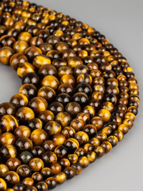 Бусины из тигрового глаза "Шар 4" 01-1295