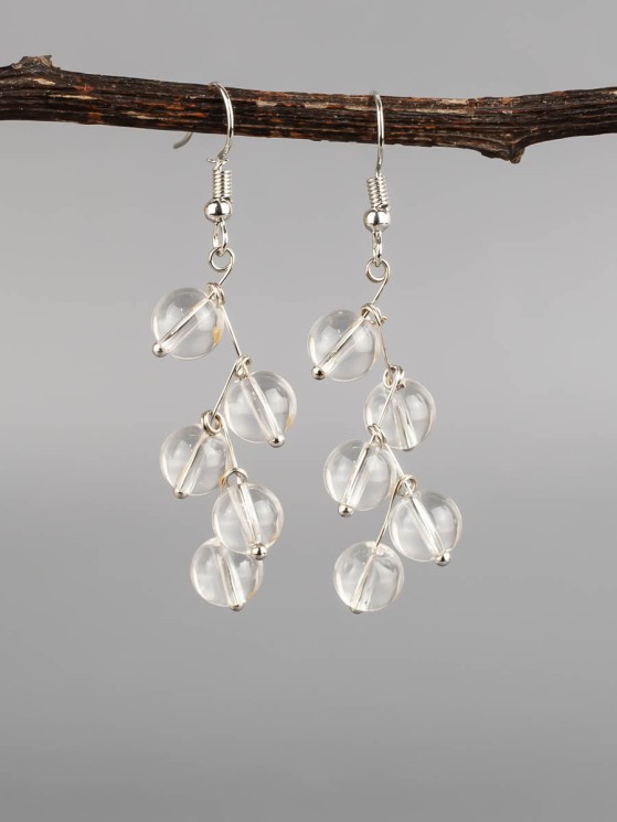 Серьги из горного хрусталя "Ёлочка" с9823