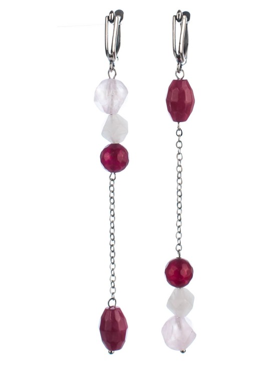 Серьги из кварца "Артистка" 03-1018