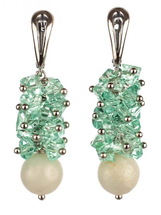 Серьги из алмазного стекла "Мелодия" 03-1198