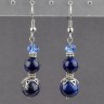 Серьги "Мадлена" лазурит, хрусталь, арт. с4101