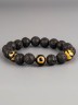 Браслет из лавы "Дзи 3 Глаза" бп12587