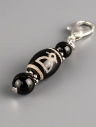 Брелок "Дзи Бог богатства Кубера" с агатом БРК-965