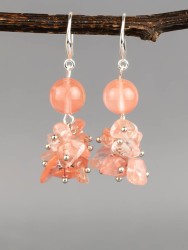 Серьги из халцедона "Рапсодия" 03-1632