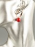 Серьги "Самба 2" иск. коралл с8249